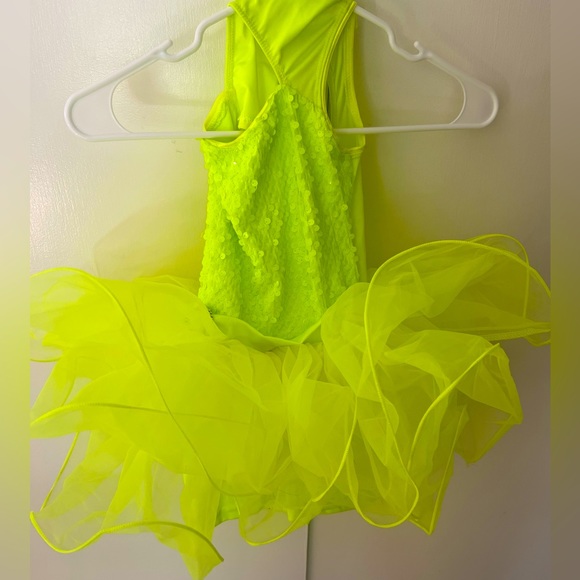 Revolution Costumes Revolution Dance Wear Neon Yellow Green Sequins